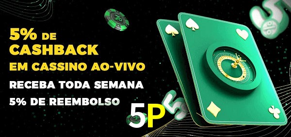 Promoções do cassino ao Vivo 5P